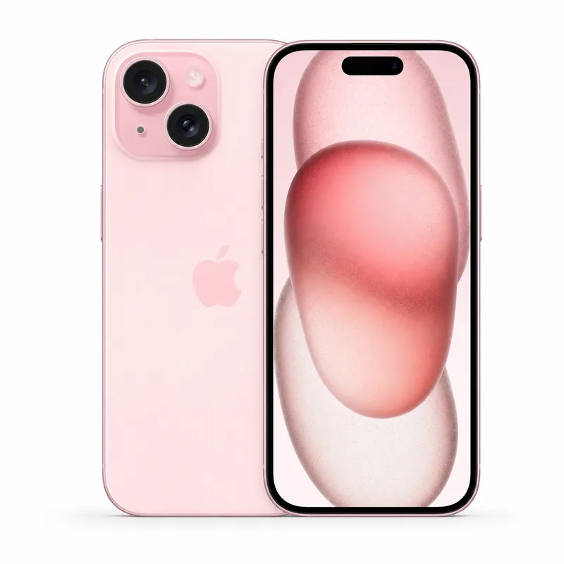 Apple iPhone 15 128 Go Rose, vue 1 sur 4